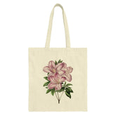 Azalea Tote Bag, Floral Tote, Botanical Print Bag, Vintage Flower Bag, Gift For Her, Book Bag, Everyday Bag, Shopping Bag - Tawshia